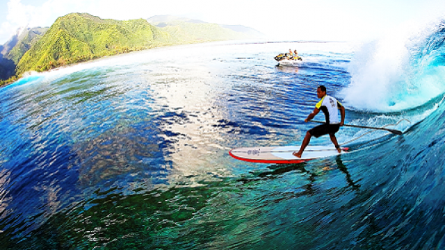 タヒチ島 ミシェル・ドモンのサーフィン教室